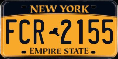 NY license plate FCR2155