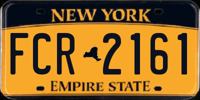 NY license plate FCR2161