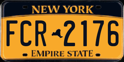 NY license plate FCR2176