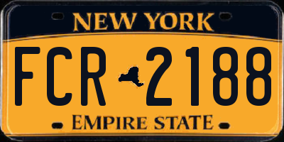 NY license plate FCR2188