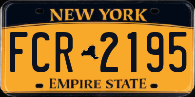 NY license plate FCR2195