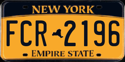 NY license plate FCR2196
