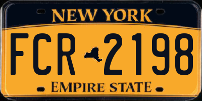 NY license plate FCR2198