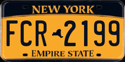 NY license plate FCR2199