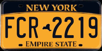 NY license plate FCR2219