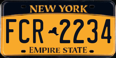 NY license plate FCR2234