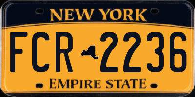 NY license plate FCR2236