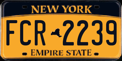 NY license plate FCR2239