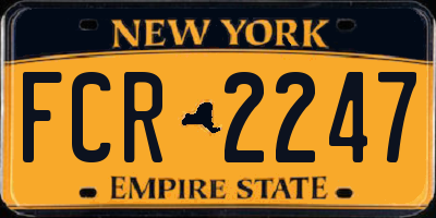 NY license plate FCR2247