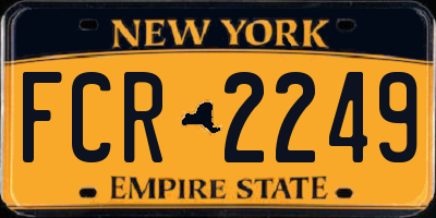 NY license plate FCR2249