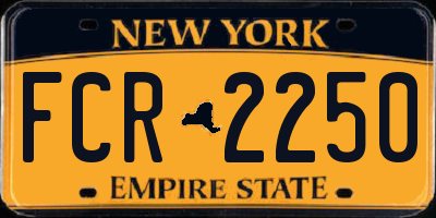 NY license plate FCR2250