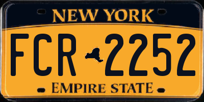 NY license plate FCR2252