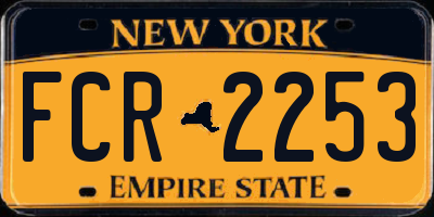 NY license plate FCR2253