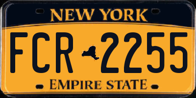 NY license plate FCR2255