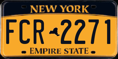 NY license plate FCR2271