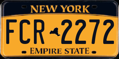 NY license plate FCR2272