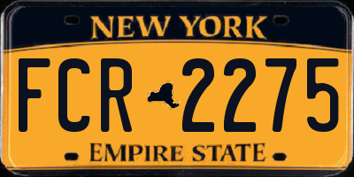 NY license plate FCR2275