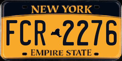 NY license plate FCR2276