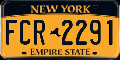 NY license plate FCR2291