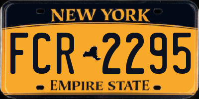 NY license plate FCR2295