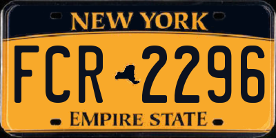 NY license plate FCR2296
