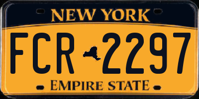 NY license plate FCR2297