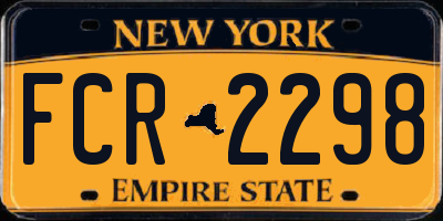 NY license plate FCR2298