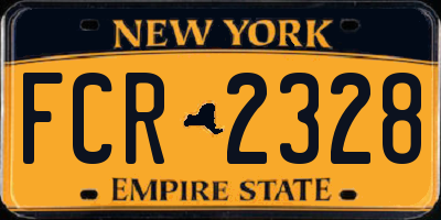 NY license plate FCR2328