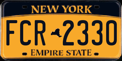 NY license plate FCR2330