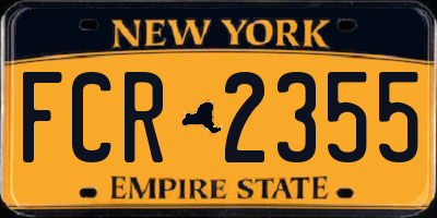 NY license plate FCR2355