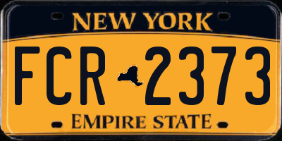 NY license plate FCR2373