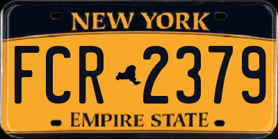 NY license plate FCR2379