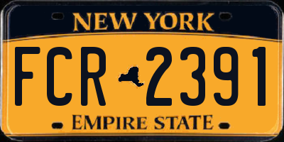 NY license plate FCR2391