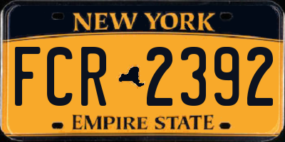 NY license plate FCR2392