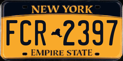 NY license plate FCR2397