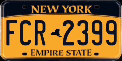 NY license plate FCR2399