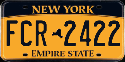 NY license plate FCR2422