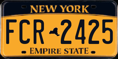 NY license plate FCR2425