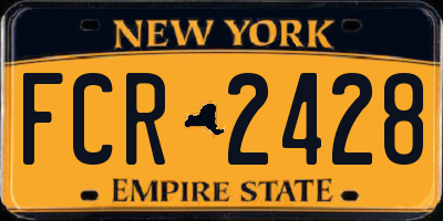 NY license plate FCR2428