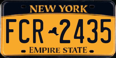 NY license plate FCR2435