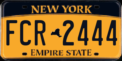 NY license plate FCR2444