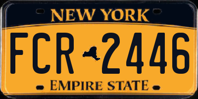 NY license plate FCR2446