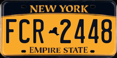NY license plate FCR2448