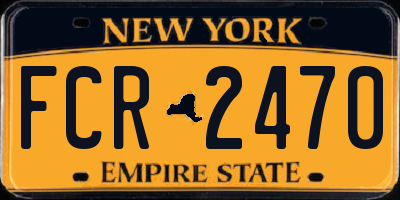 NY license plate FCR2470