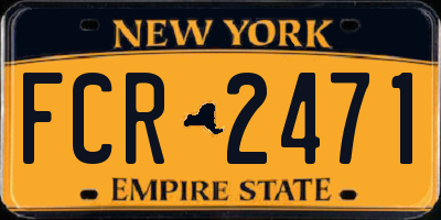 NY license plate FCR2471