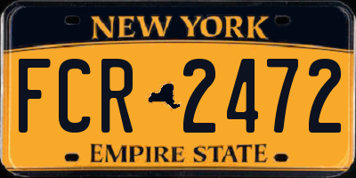 NY license plate FCR2472