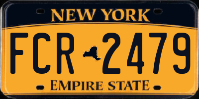 NY license plate FCR2479