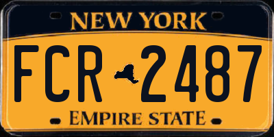 NY license plate FCR2487