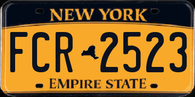 NY license plate FCR2523