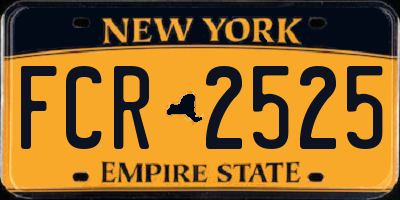 NY license plate FCR2525